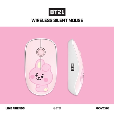 BT21 무선 마우스 베이비 캐릭터 소리안나는 치미 타타 쿠키 노트북 키보드 패드 굿즈 5