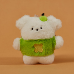 오키오 행운 클로버 플러피 가방고리 8CM