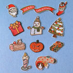 크리스마스 할로윈 호박 자수 패치 와펜(11종)