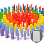 다나스쿨 에디슨 원목 칼라12색 도미노 100p 게임 선물