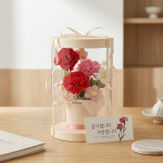 어버이날 카네이션 선물 뜨개꽃 스승의날 감사선