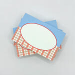 vintage red check memopad