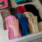 [세트구성] 컬러팝 투버튼 바라클라바 장갑 세트7color