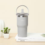 손잡이 텀블러 그레이600ml 