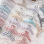 빅사이즈 페인팅 올림머리 헤어 집게핀 꼬임 머리핀