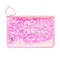 글리터파우치 핑크바비숑 PVC 투명파우치 