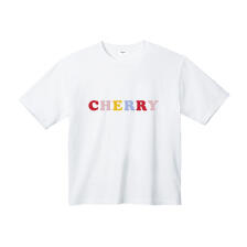 체리 레터링 티셔츠