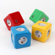 파워큐브 4구 USB 선 없는 멀티탭 디자인 콘센트