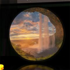 nr471-LED액자45R_동화같은아이슬란드폭포