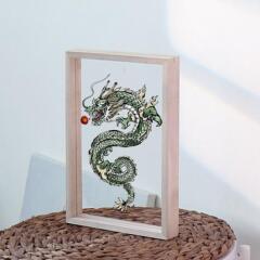 dc954-우드투명액자30X20_재물을부르는용그림