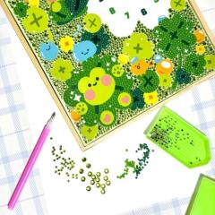 보석십자수 액자 시계