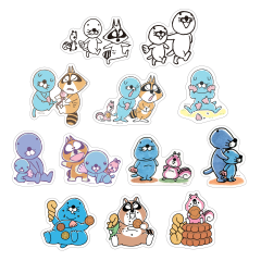 [보노보노] 랜덤 조각스티커