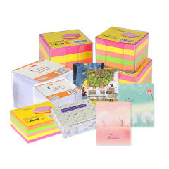 컬러,백색 메모 패드