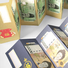 [투영] 한자복 병풍 용돈봉투