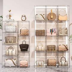 투명 아크릴 가방정리함/보관함 36x27x13cm 중형