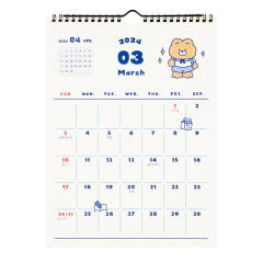 2024 체크토끼 벽걸이 달력 