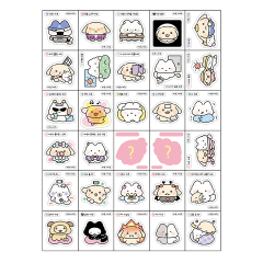 랜덤 띠부띠부 씰 30종 (3EA)