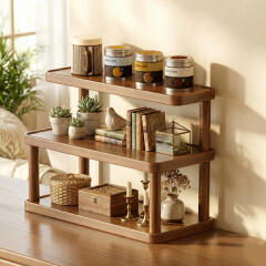 나무 다용도 주방 거실 욕실 틈새 수납 선반 수납장