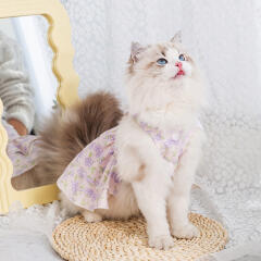 도그웨그 플로럴 멜빵 원피스 강아지 여름 옷