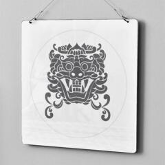 nt535-행잉액자_액운막는도깨비(사각원형)