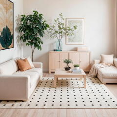 워셔블 먼지없는 방수 대형 거실 러그 카페트 (대형)