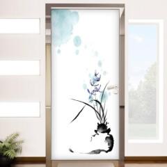 bh688-동양화난초_현관문시트지