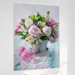 fh497-사각그림액자_화사한풍수모란꽃