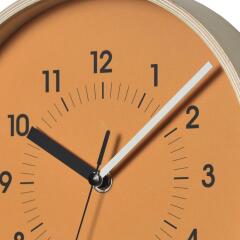 저소음 파르베 우드 벽시계(오렌지)