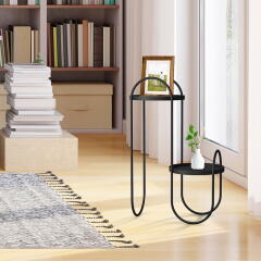 2단 철제 화분 받침대 정리대 진열대 선반 받침