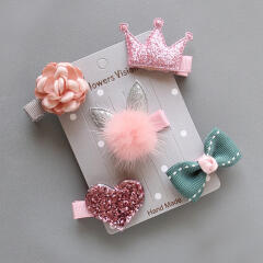 바우독 프리티 헤어핀 강아지 머리 미간 핀 5p SET