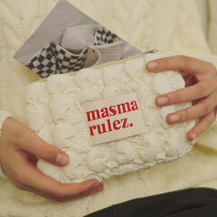 Quilting basic pouch _ Ivory