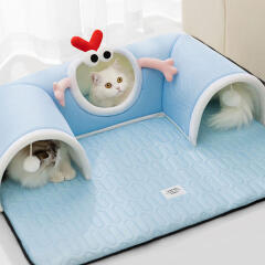 캣냐옹 쿨잠 캣터널 숨숨집 고양이 여름 방석