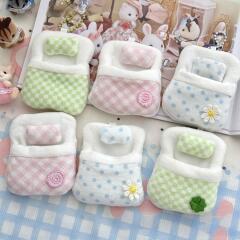 인형 이불 꾸미기 키링 3option 귀여운 10cm 소품 베개