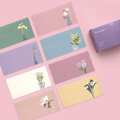 핑크풋 플로망스 가로 봉투 세트