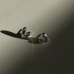 [925silver] Twinkle heart earring
