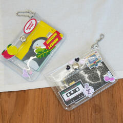 PVC 투명 카드 명함 동전 지갑 파우치 (2 color)