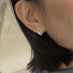 [925silver] Twinkle heart earring