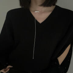 [925silver] Nars string necklace