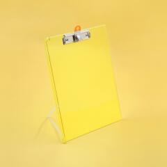 문화 스탠딩 스프링 클립보드 A4 F913N-74 낱개 노랑