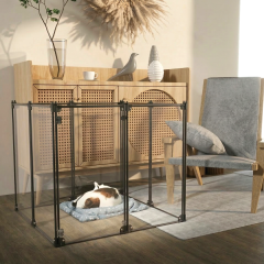 [파밀리아] 반려동물 감성 안전 투명 울타리 펜스 91H