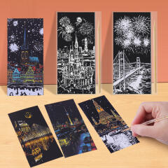 아트필드 도안 스크래치 카드 펜 세트