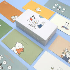 핑크풋 꼬망 가로 봉투 세트