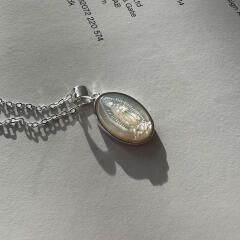 [925silver] Nacre maria necklace