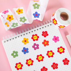 [아트필드] 원형 꽃 롤스티커 500매 (3종 택1)