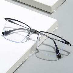 긱시크 무테 반무테 뿔테 안경 티타늄 안경테 24018