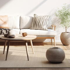 러그 거실 카페트 사계절 워셔블 대형 단모 (중형)