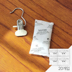 크로반 옷장 제습제 실리카겔 습기제거제 50g*20개