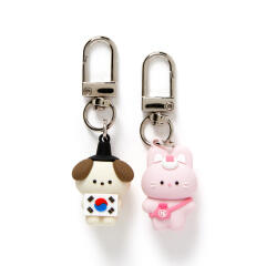 강쥐토끼 수비니어 키링세트 