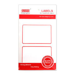 사각라벨14(1x2), (1장-라벨2개)/(10P) /빨강(단품)