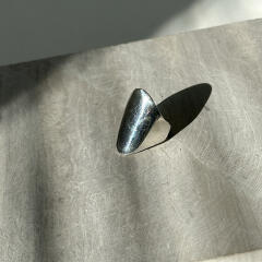 [925silver] Wide flat ring